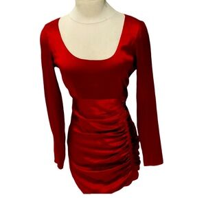 Roberto Cavalli red silk dress size 42 $359